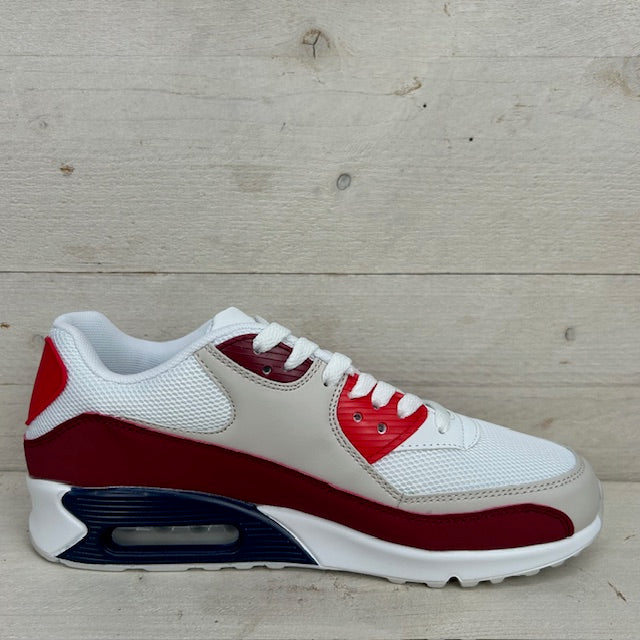 Air sneaker wit rood