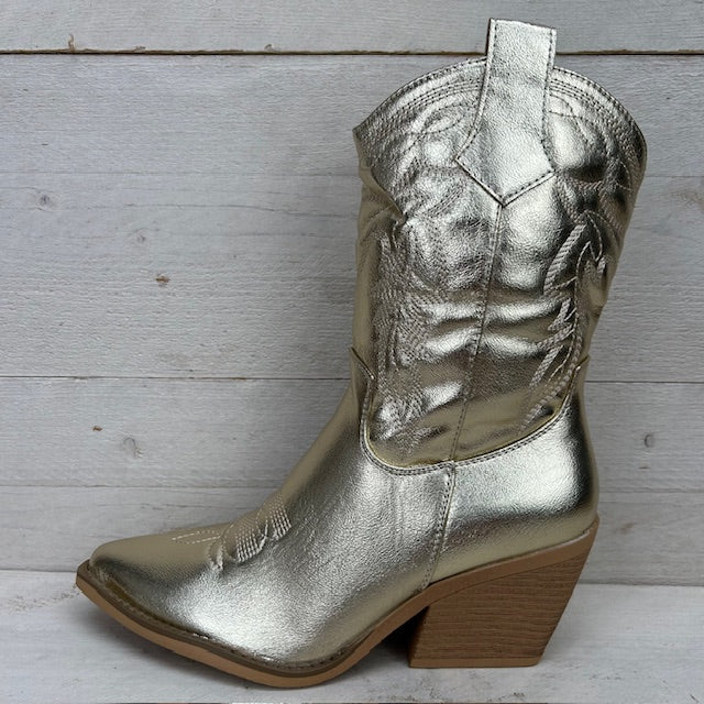 Stoere cowboylaarzen goud