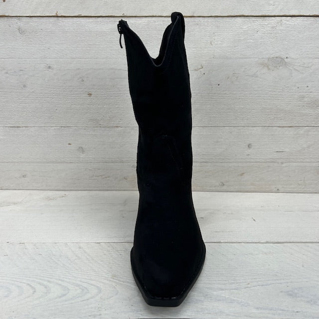 Basic suèdine cowboylaarzen zwart