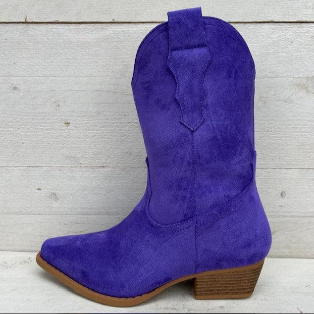 Basic suèdine cowboylaarzen paars