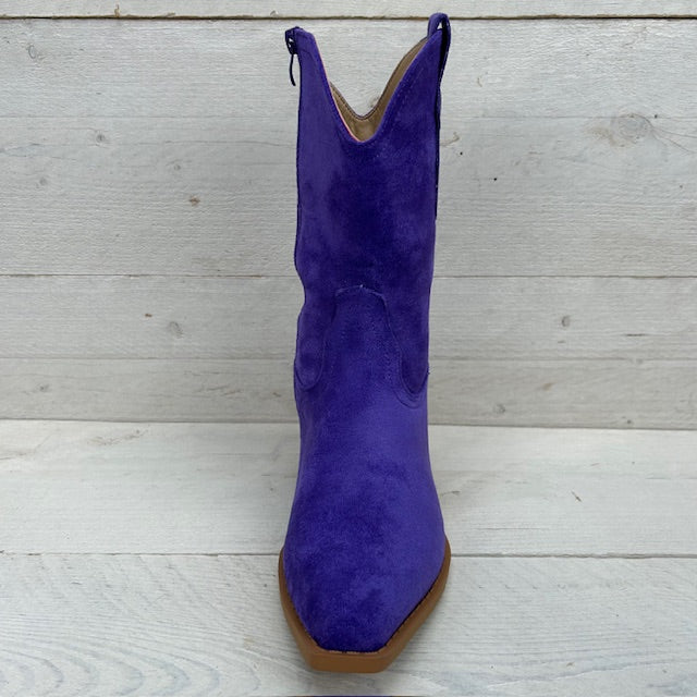 Basic suèdine cowboylaarzen paars