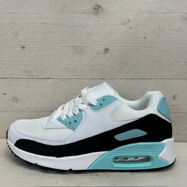 Air sneakers wit blauw