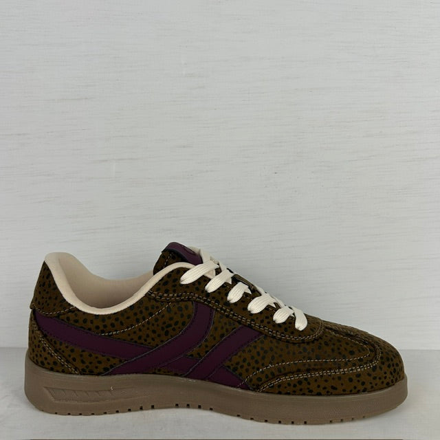 Posh by Poelman retro sneakers bruin panter