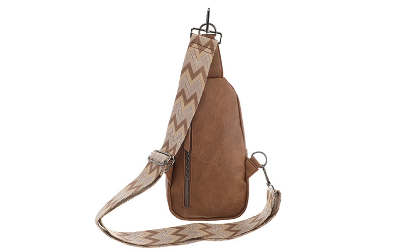 Dark camel crossbodytasje mattie