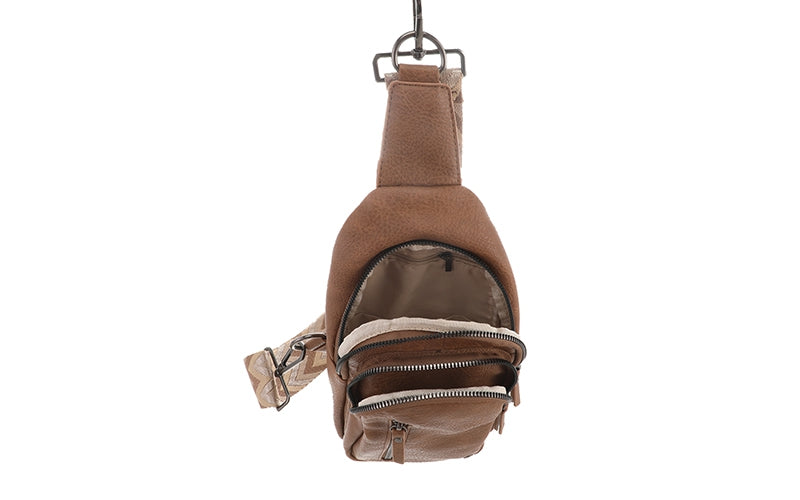 Dark camel crossbodytasje mattie