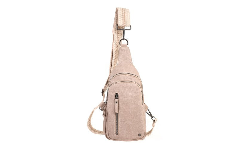 Taupe crossbody / rugtasje Mattie