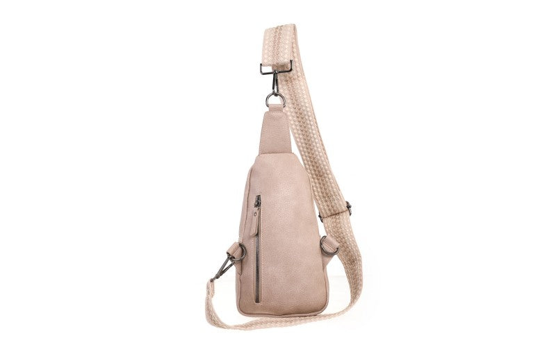 Taupe crossbody / rugtasje Mattie