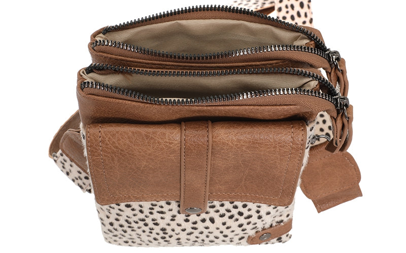 Camel dot telefoon- en schoudertasje Tyler