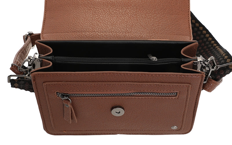 Dark camel Rione schoudertasje