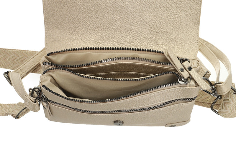 Champagne crossbody / schoudertasje Rochdale