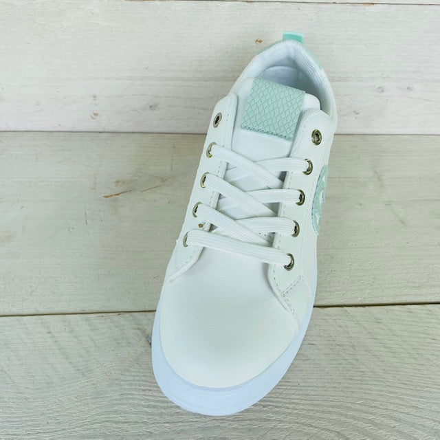 Lookalike sneakers wit/groen