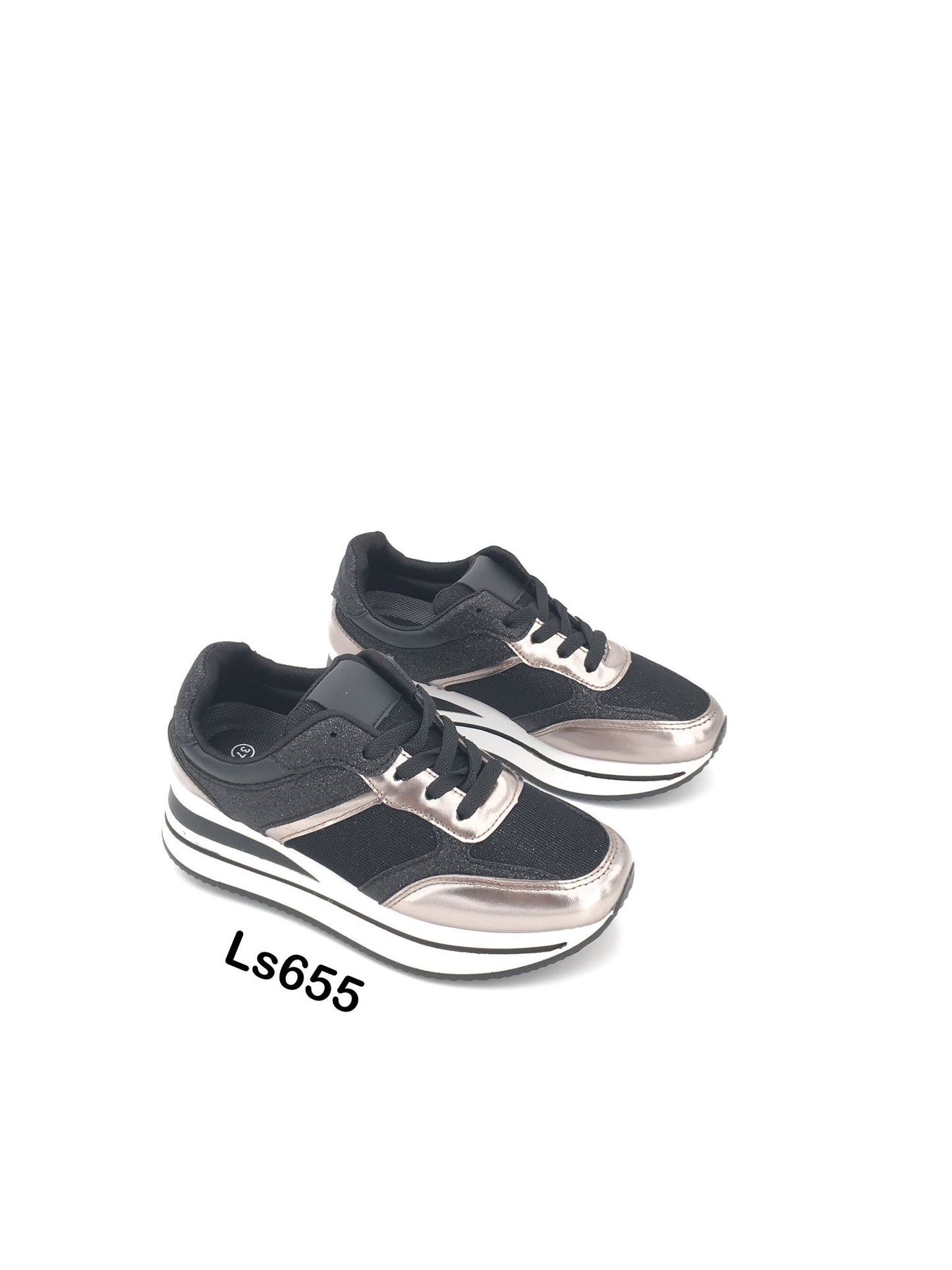 Shiny sneakers zwart