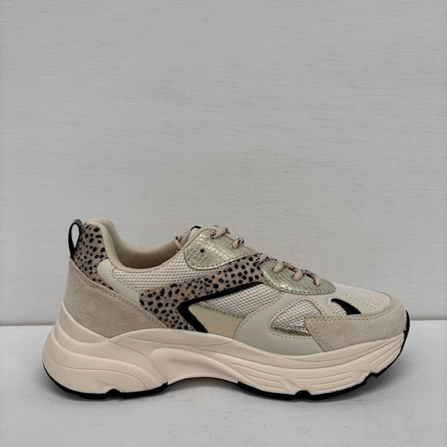 Posh by Poelman sneakers beige animal with combination