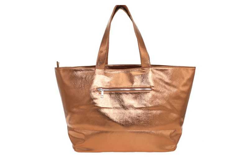 Brons schoudertas / shopper Seychellen