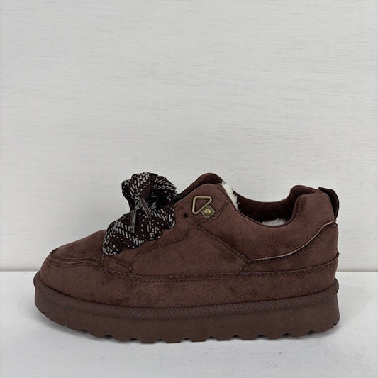 Furry uggie sneakers bruin