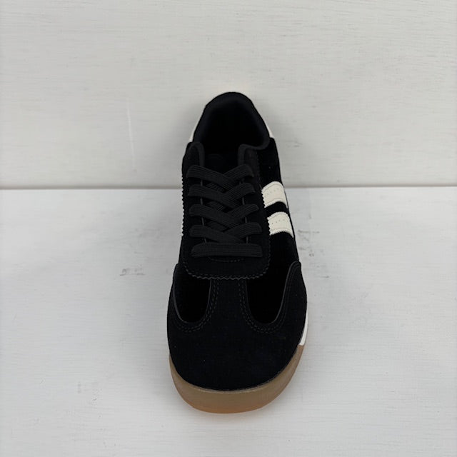 Sportieve retro sneaker zwart wit