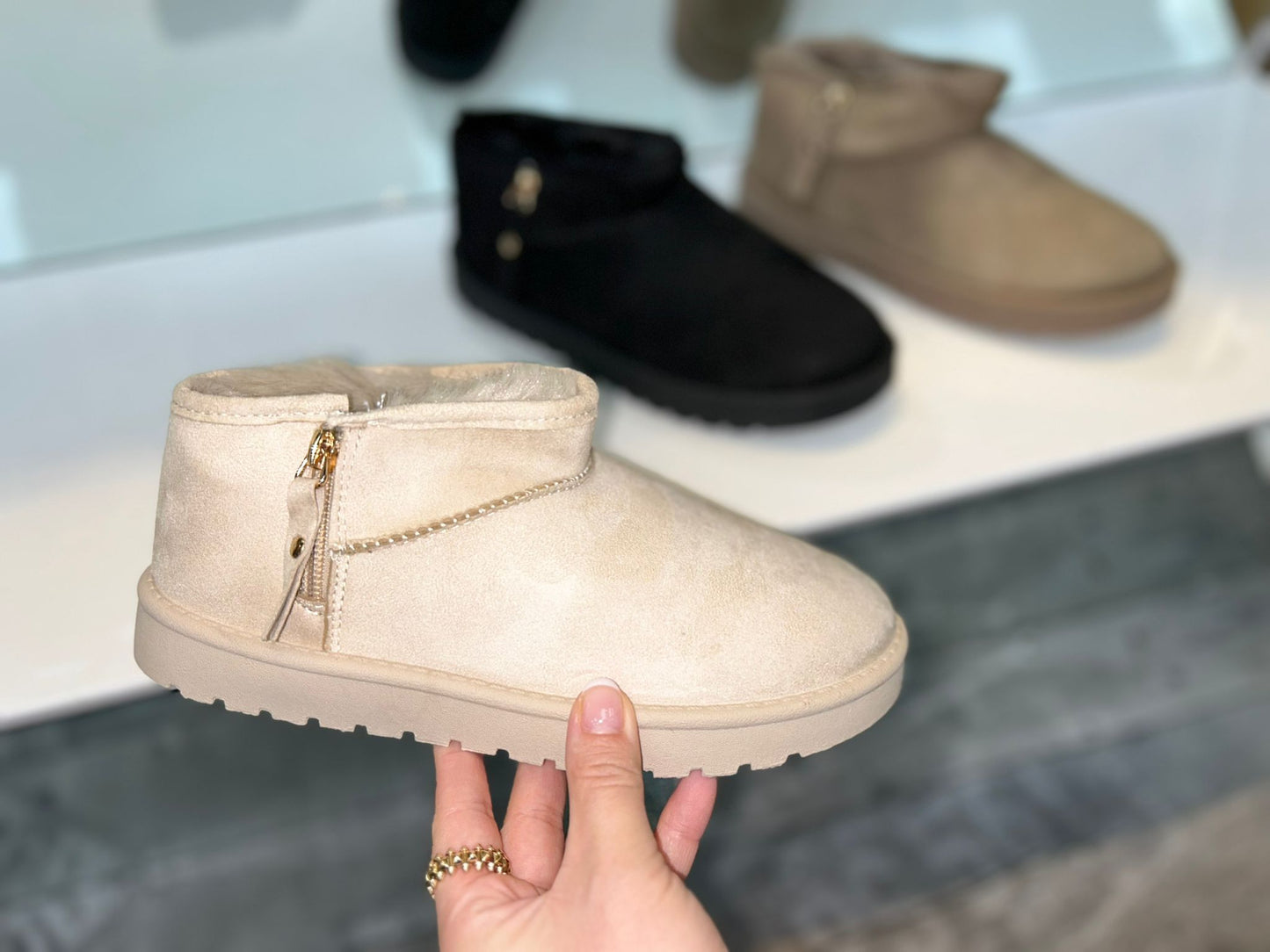 Uggie met ritsje khaki