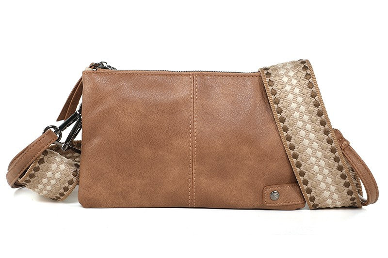 Camel Castel schoudertasje / crossbody