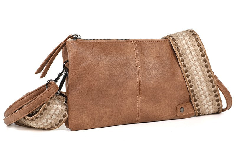 Camel Castel schoudertasje / crossbody