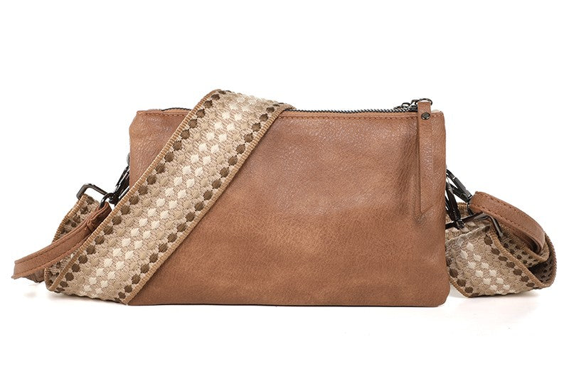Camel Castel schoudertasje / crossbody