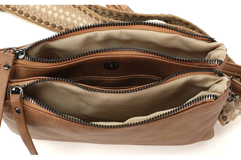 Camel Castel schoudertasje / crossbody