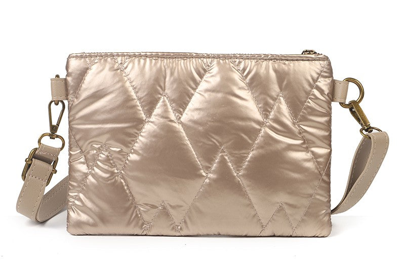 Champagne schoudertasje / crossbody Bantas