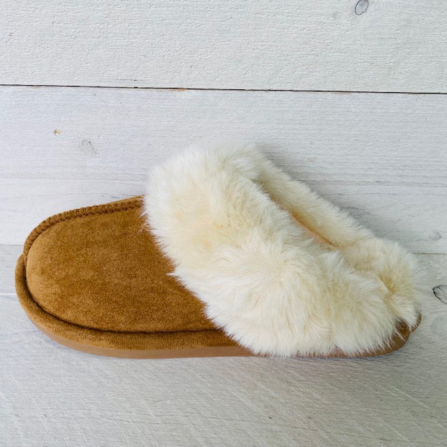 Cozy pantoffels camel