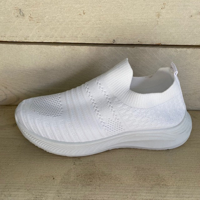Instapsneakers wit met leuk motief