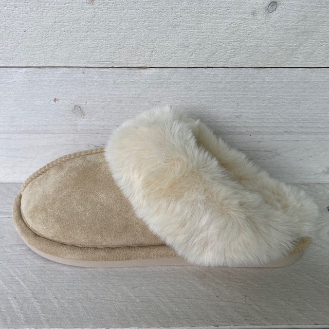 Cozy pantoffels beige