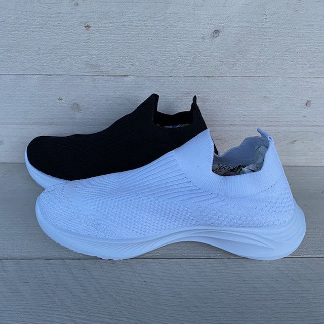Instapsneakers zwart & wit 8602