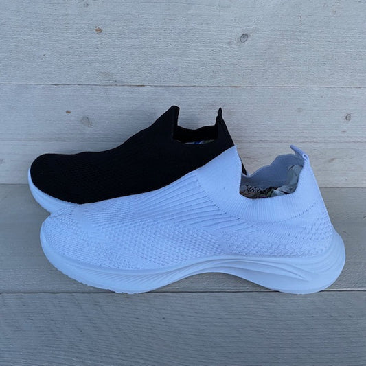 Instapsneakers zwart & wit 8602