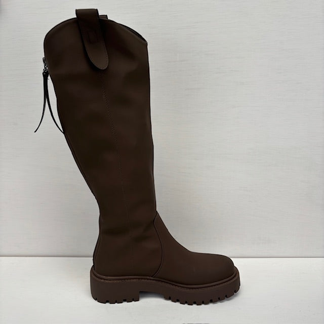 Hoge leatherlook boots bruin