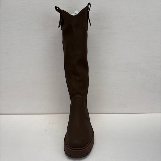 Hoge leatherlook boots bruin