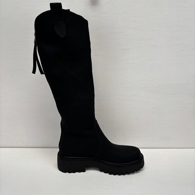 Hoge leatherlook boots zwart