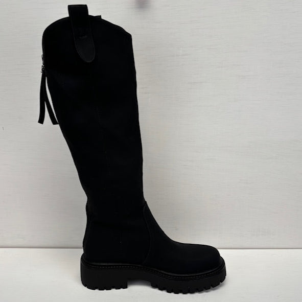 Hoge leatherlook boots zwart