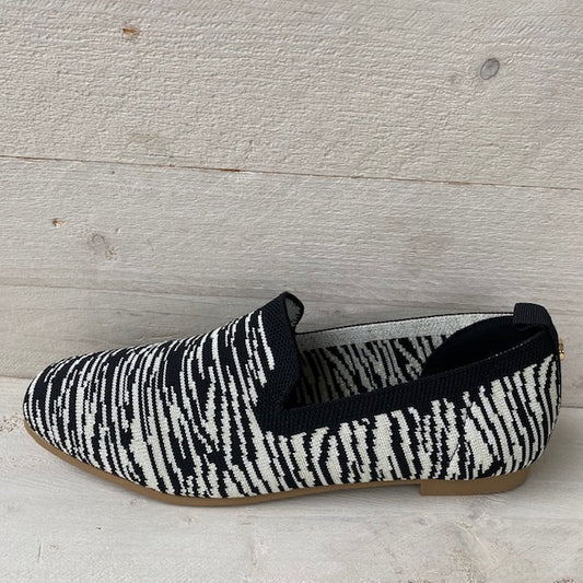 Gave loafers van La Strada 1804422 black/beige zebra