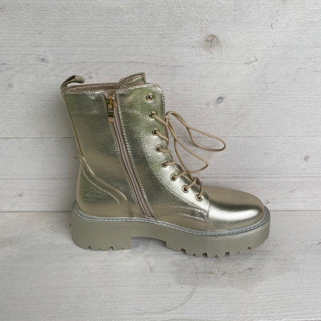 Metallic veterboots goud