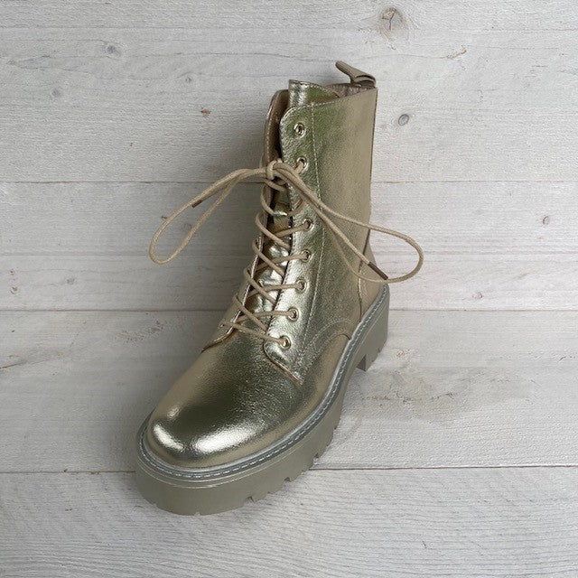 Metallic veterboots goud