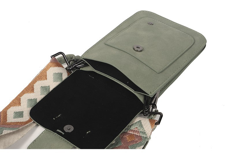 Groen telefoon- en schoudertasje Nice
