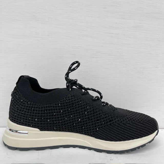 La Strada sneakers 2404316 black/silver knitted stones