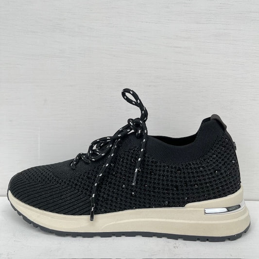 La Strada sneakers 2404316 black/silver knitted stones
