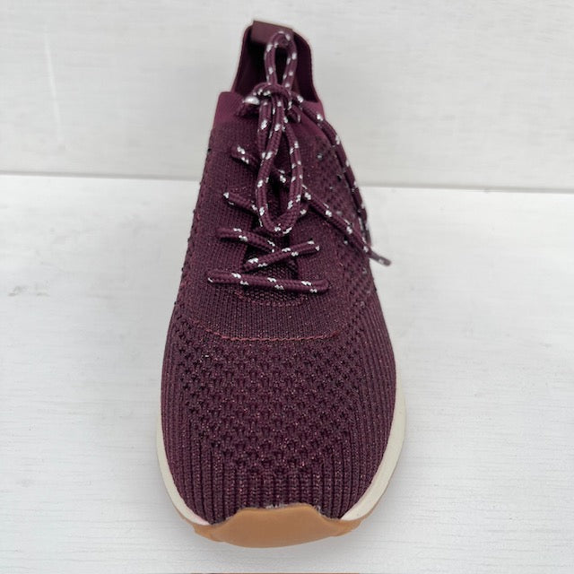 La Strada sneakers 2404316 aubergine/silver knitted stones
