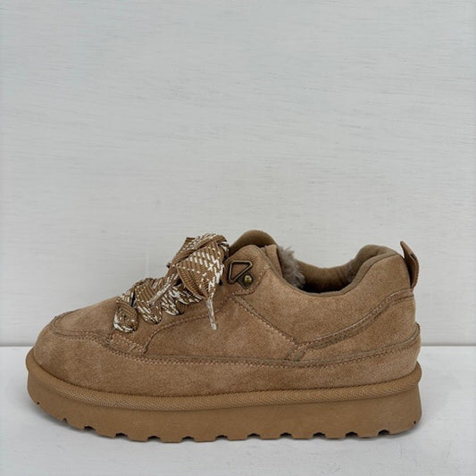 Furry uggie sneakers khaki