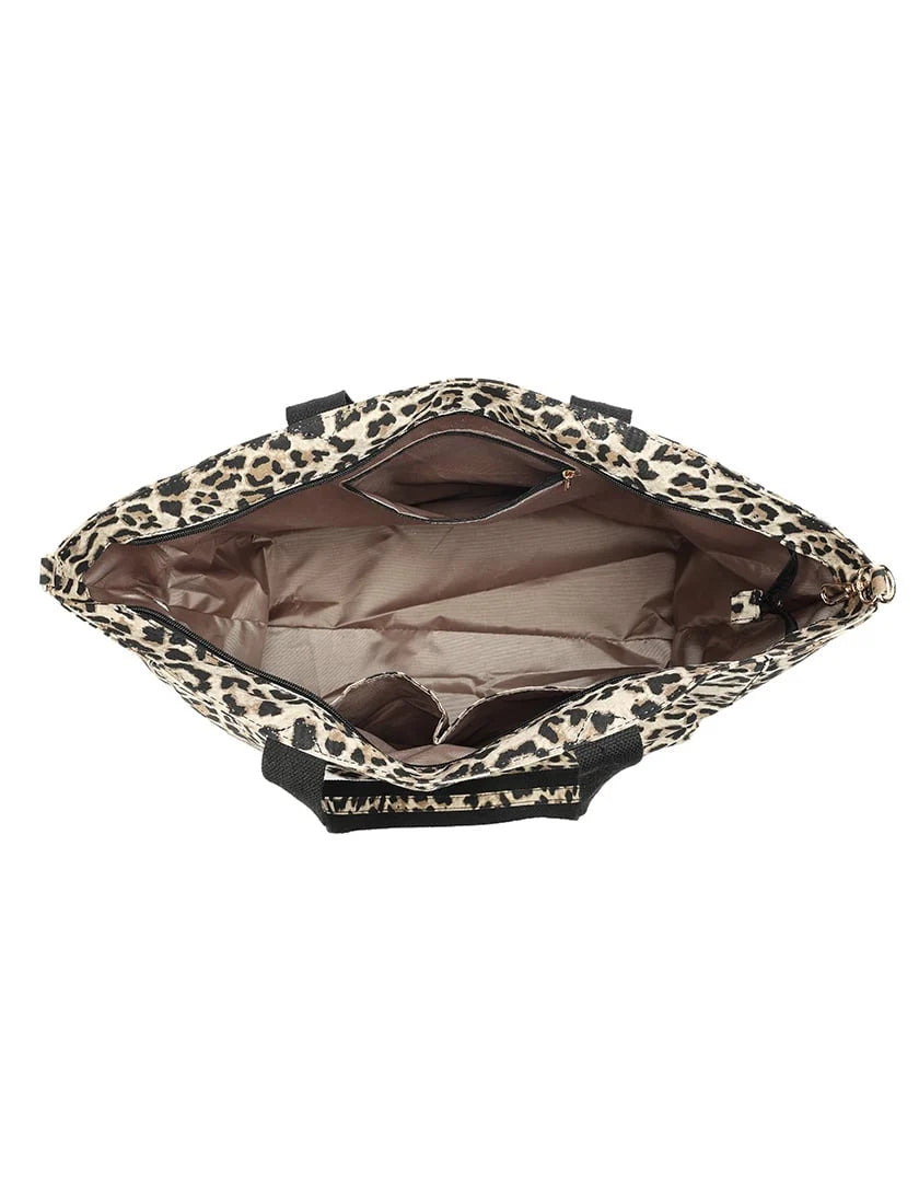 Panter shopper met band beige