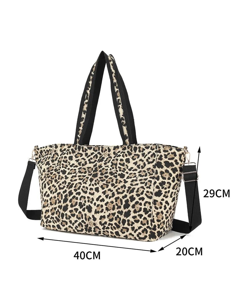 Panter shopper met band beige