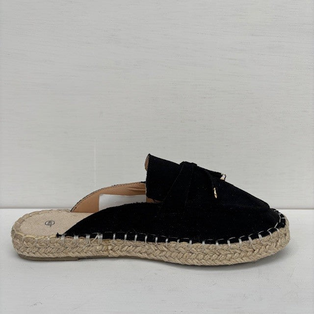 Instap slippers zwart - maat 38, 39, 40
