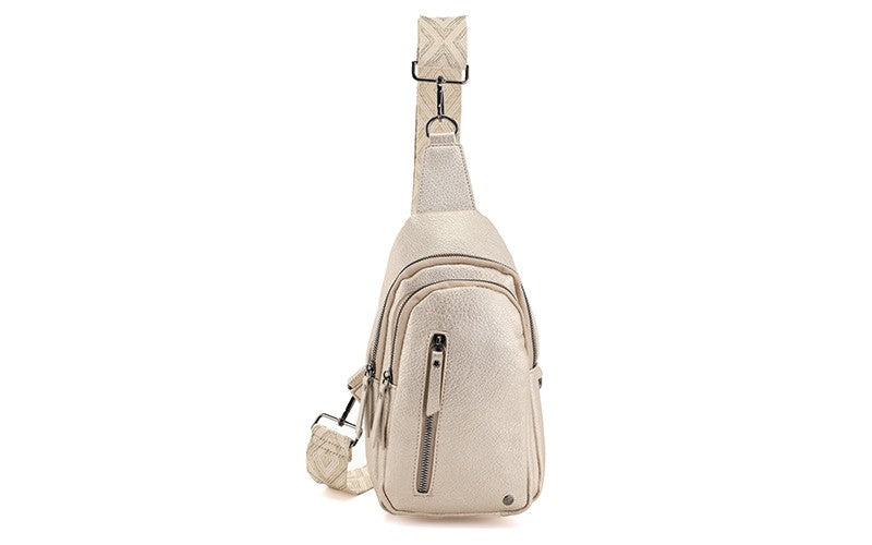 Champagne crossbody / rugtasje Mattie