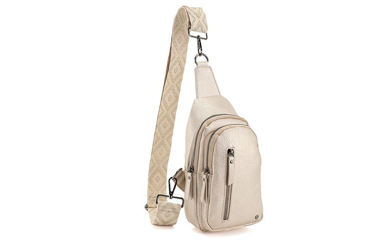 Champagne crossbody / rugtasje Mattie