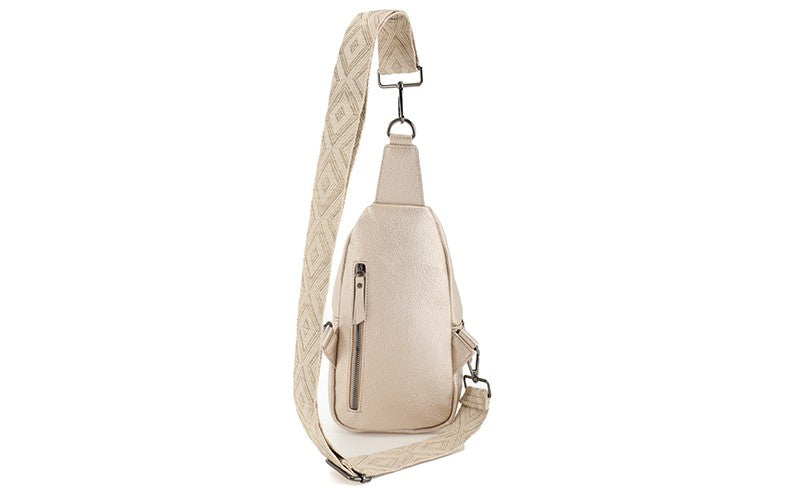 Champagne crossbody / rugtasje Mattie