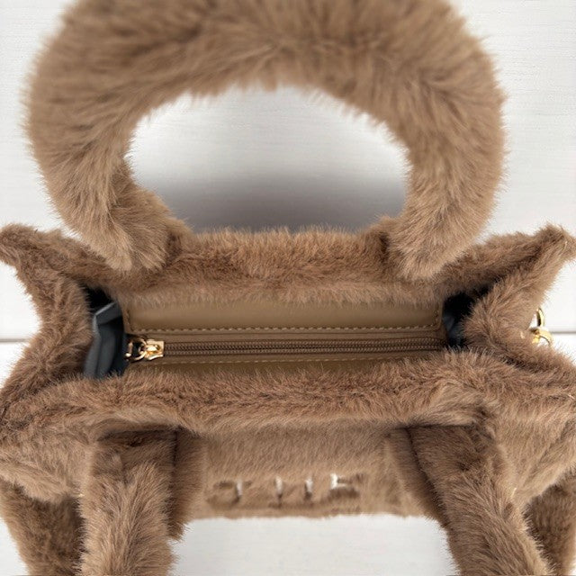 Teddy Tote Bag Mud klein